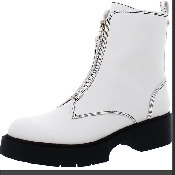 NWT COACH  LIZA LEATHER ZIPPER MID-CALF BOOTS - Picture 1 of 10